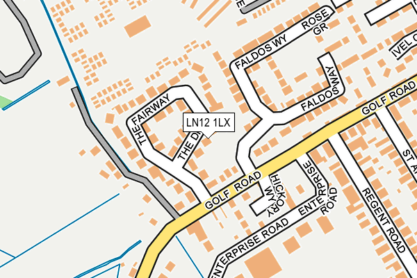LN12 1LX map - OS OpenMap – Local (Ordnance Survey)