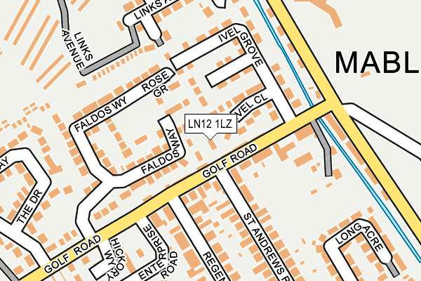 LN12 1LZ map - OS OpenMap – Local (Ordnance Survey)