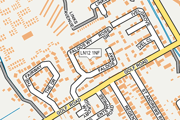 LN12 1NF map - OS OpenMap – Local (Ordnance Survey)