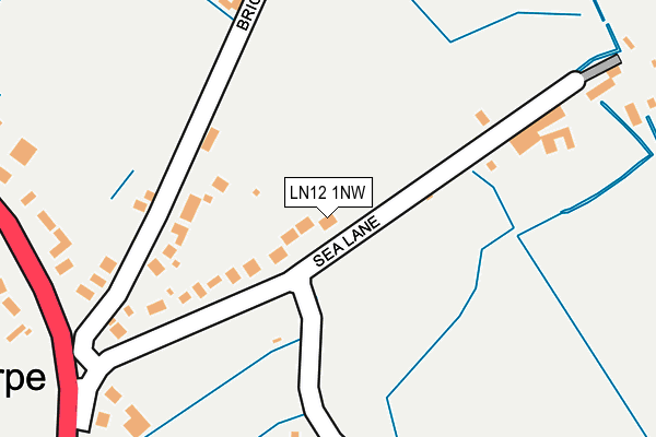 LN12 1NW map - OS OpenMap – Local (Ordnance Survey)
