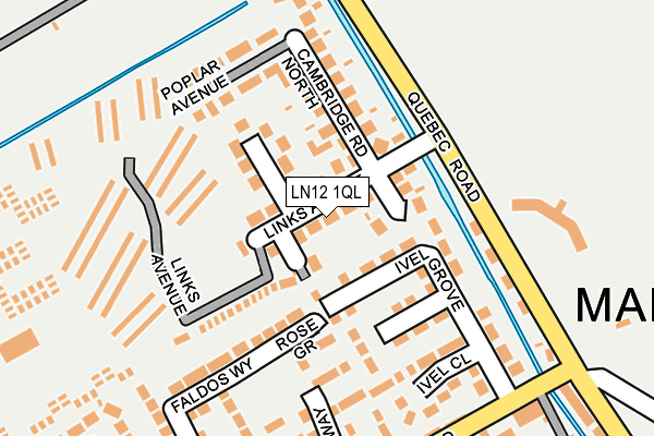 LN12 1QL map - OS OpenMap – Local (Ordnance Survey)