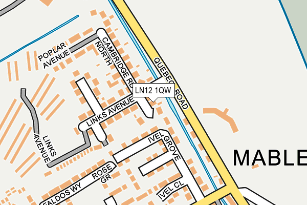LN12 1QW map - OS OpenMap – Local (Ordnance Survey)