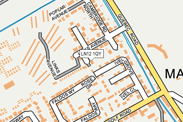 LN12 1QY map - OS OpenMap – Local (Ordnance Survey)
