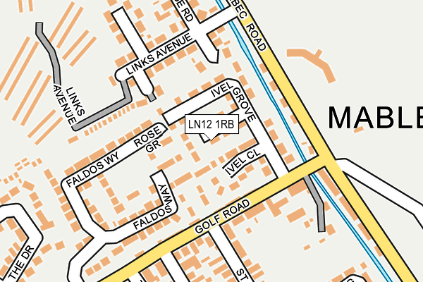 LN12 1RB map - OS OpenMap – Local (Ordnance Survey)