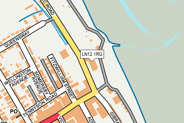 LN12 1RG map - OS OpenMap – Local (Ordnance Survey)