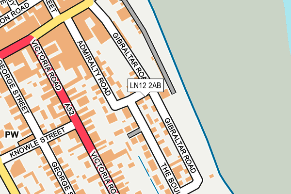 LN12 2AB map - OS OpenMap – Local (Ordnance Survey)