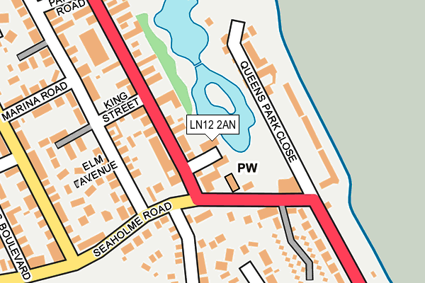 LN12 2AN map - OS OpenMap – Local (Ordnance Survey)