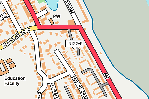 LN12 2AP map - OS OpenMap – Local (Ordnance Survey)