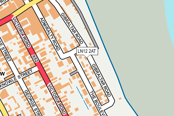 LN12 2AT map - OS OpenMap – Local (Ordnance Survey)