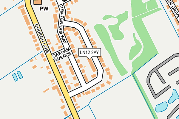 LN12 2AY map - OS OpenMap – Local (Ordnance Survey)