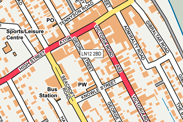 LN12 2BD map - OS OpenMap – Local (Ordnance Survey)