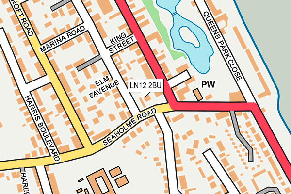 LN12 2BU map - OS OpenMap – Local (Ordnance Survey)
