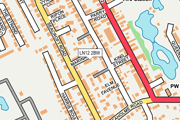 LN12 2BW map - OS OpenMap – Local (Ordnance Survey)