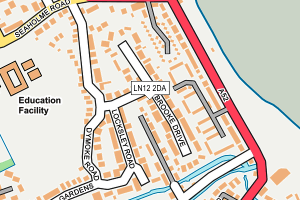 LN12 2DA map - OS OpenMap – Local (Ordnance Survey)
