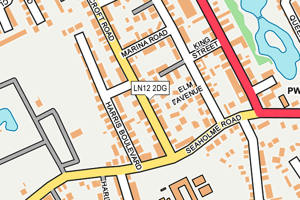 LN12 2DG map - OS OpenMap – Local (Ordnance Survey)
