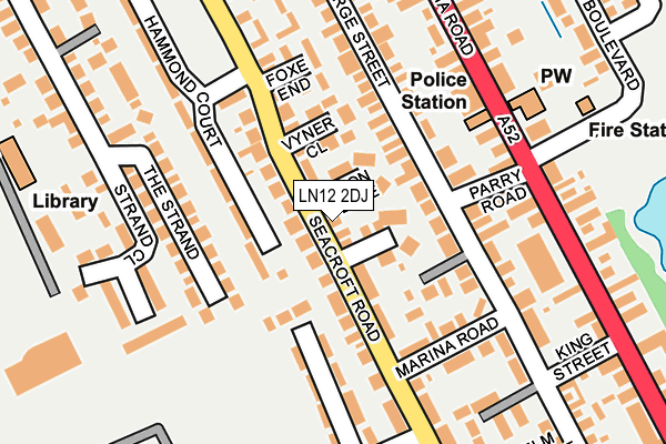 LN12 2DJ map - OS OpenMap – Local (Ordnance Survey)