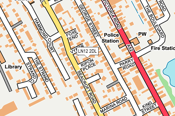 LN12 2DL map - OS OpenMap – Local (Ordnance Survey)