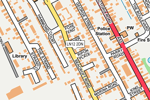 LN12 2DN map - OS OpenMap – Local (Ordnance Survey)