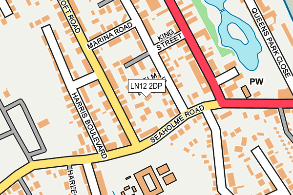LN12 2DP map - OS OpenMap – Local (Ordnance Survey)