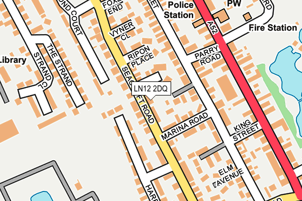 LN12 2DQ map - OS OpenMap – Local (Ordnance Survey)