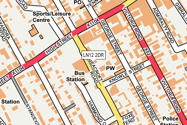 LN12 2DR map - OS OpenMap – Local (Ordnance Survey)