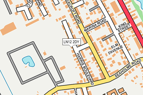 LN12 2DY map - OS OpenMap – Local (Ordnance Survey)