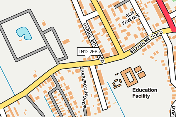 LN12 2EB map - OS OpenMap – Local (Ordnance Survey)