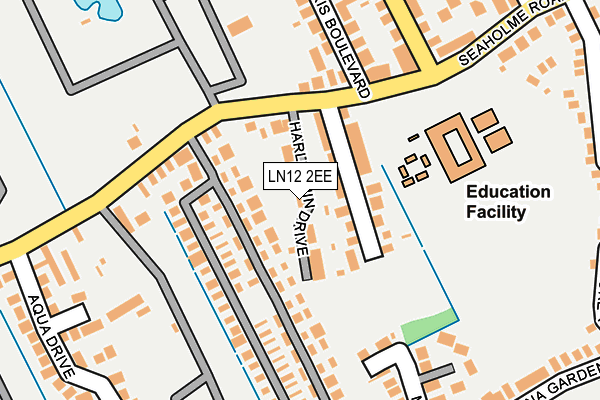 LN12 2EE map - OS OpenMap – Local (Ordnance Survey)