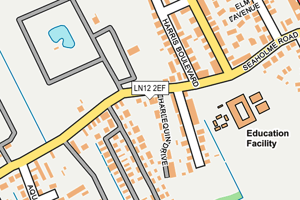 LN12 2EF map - OS OpenMap – Local (Ordnance Survey)