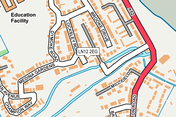 LN12 2EG map - OS OpenMap – Local (Ordnance Survey)