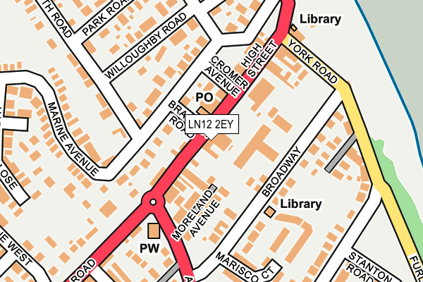 LN12 2EY map - OS OpenMap – Local (Ordnance Survey)