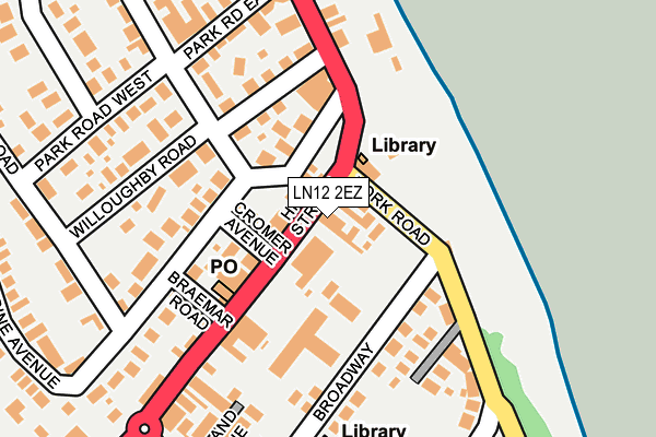 LN12 2EZ map - OS OpenMap – Local (Ordnance Survey)