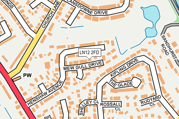 LN12 2FD map - OS OpenMap – Local (Ordnance Survey)