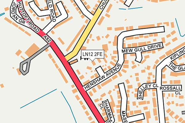 LN12 2FE map - OS OpenMap – Local (Ordnance Survey)