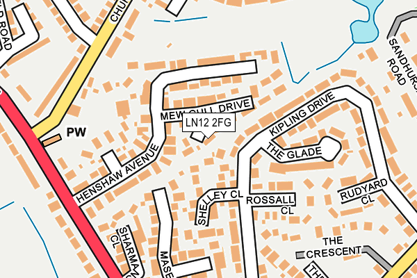 LN12 2FG map - OS OpenMap – Local (Ordnance Survey)