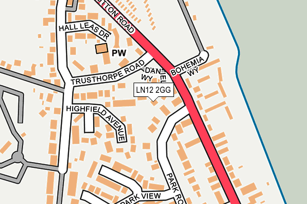 LN12 2GG map - OS OpenMap – Local (Ordnance Survey)