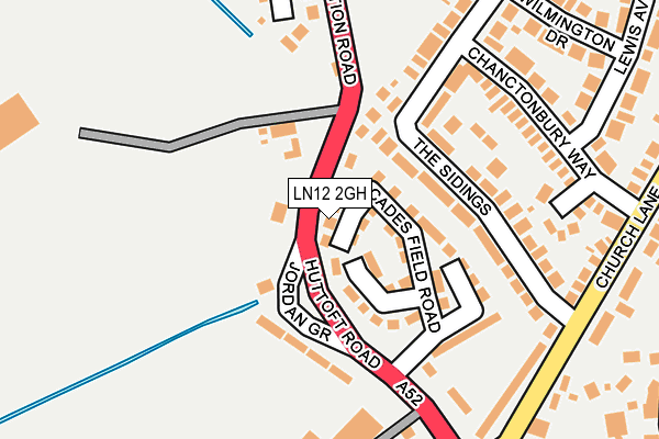 LN12 2GH map - OS OpenMap – Local (Ordnance Survey)