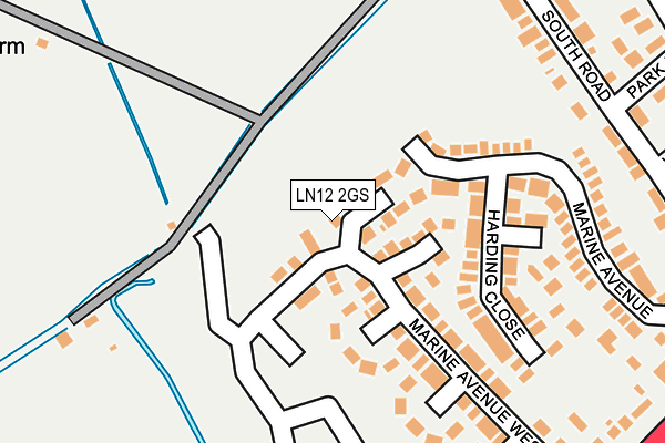LN12 2GS map - OS OpenMap – Local (Ordnance Survey)