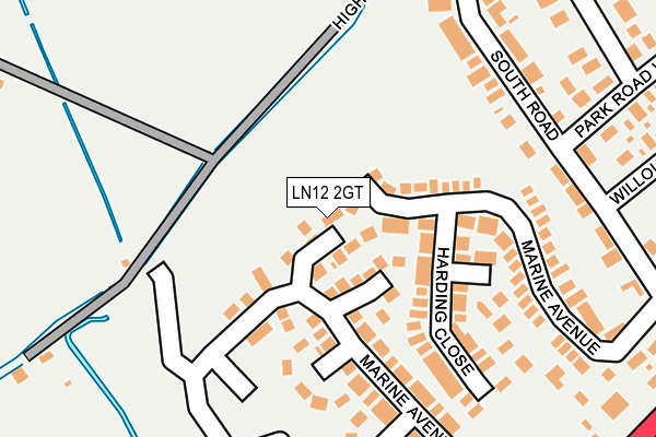LN12 2GT map - OS OpenMap – Local (Ordnance Survey)