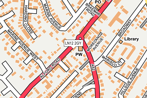 LN12 2GY map - OS OpenMap – Local (Ordnance Survey)