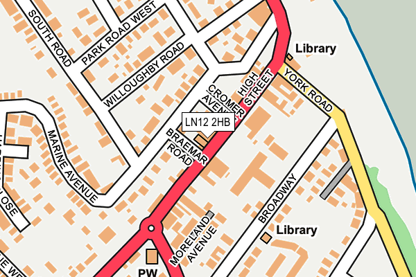 LN12 2HB map - OS OpenMap – Local (Ordnance Survey)