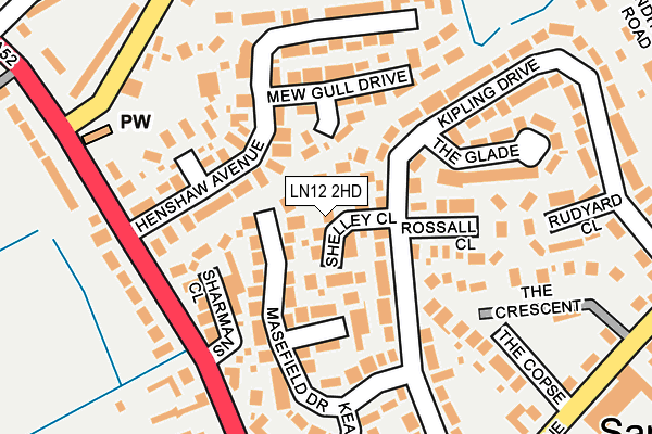 LN12 2HD map - OS OpenMap – Local (Ordnance Survey)