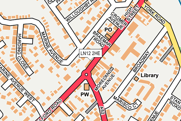 LN12 2HE map - OS OpenMap – Local (Ordnance Survey)