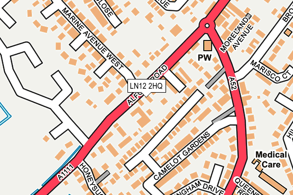 LN12 2HQ map - OS OpenMap – Local (Ordnance Survey)