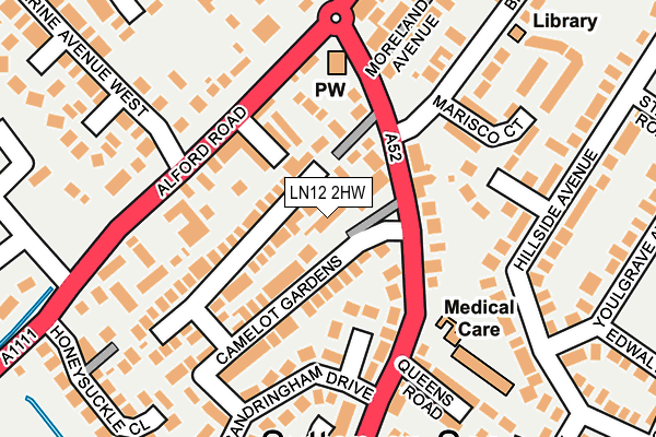 LN12 2HW map - OS OpenMap – Local (Ordnance Survey)