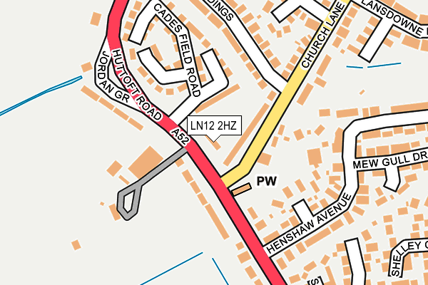 LN12 2HZ map - OS OpenMap – Local (Ordnance Survey)