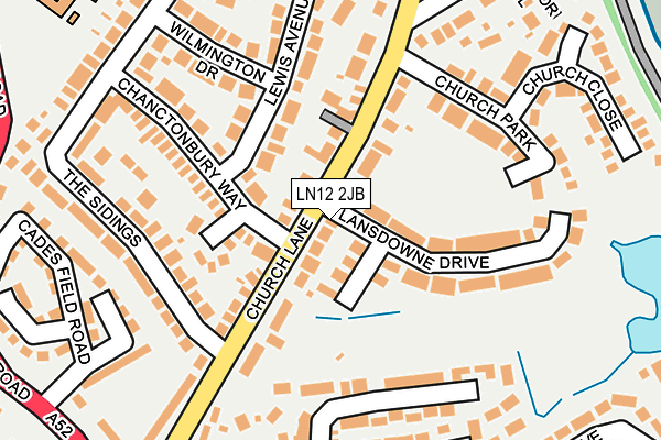 LN12 2JB map - OS OpenMap – Local (Ordnance Survey)
