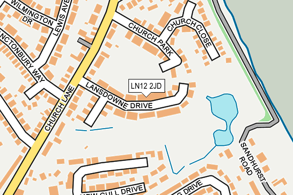 LN12 2JD map - OS OpenMap – Local (Ordnance Survey)