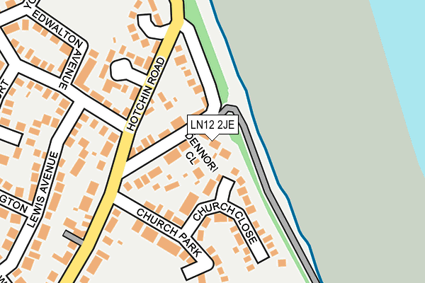 LN12 2JE map - OS OpenMap – Local (Ordnance Survey)