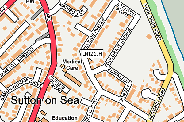 LN12 2JH map - OS OpenMap – Local (Ordnance Survey)